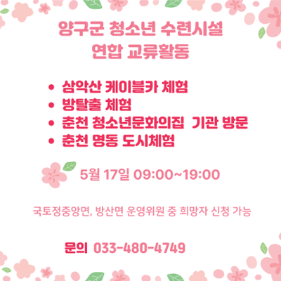 양구군 청소년 참여기구 교류활동